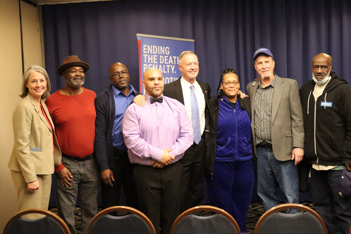 CMN executive director stands with death penalty abolitionists at a press conference at the National Press Club
